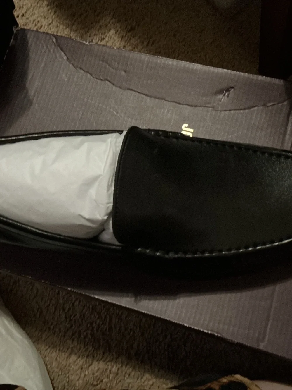 JOHNSTON & MURPHY MEN'S HARRISON VENETIAN BLACK SHEEPSKIN